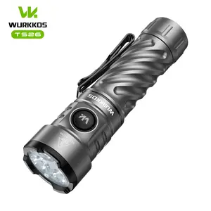 Wurkkos TS26 Anduril EDC flashlight 3470 lumens 197-meter range boost motor reverse charging & IPX8 waterproof magnetic tail cap suitable for outdoor camping and home use
