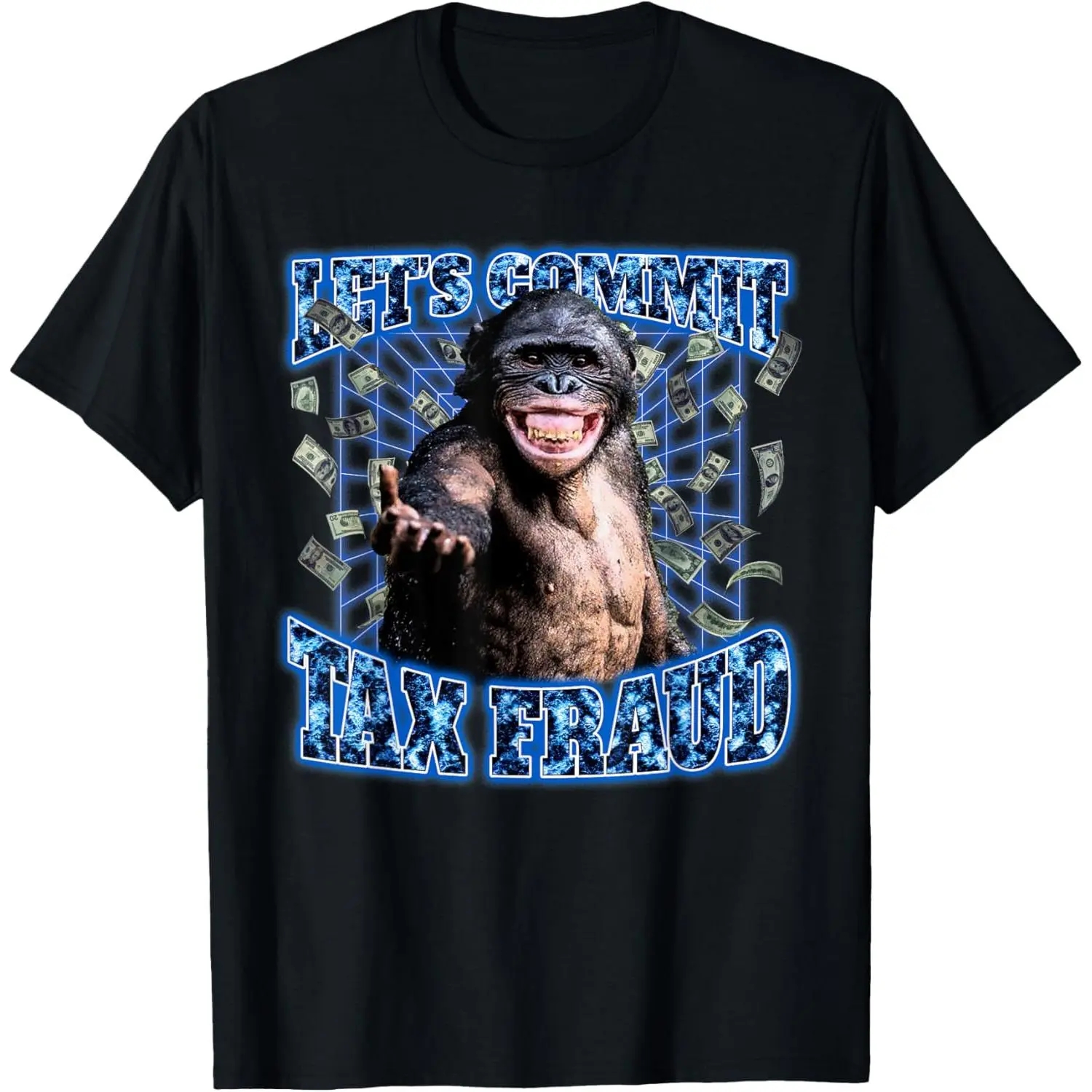 Let's Commit Tax Fraud Vintage Bootleg Rap 90s Monkey T-Shirt