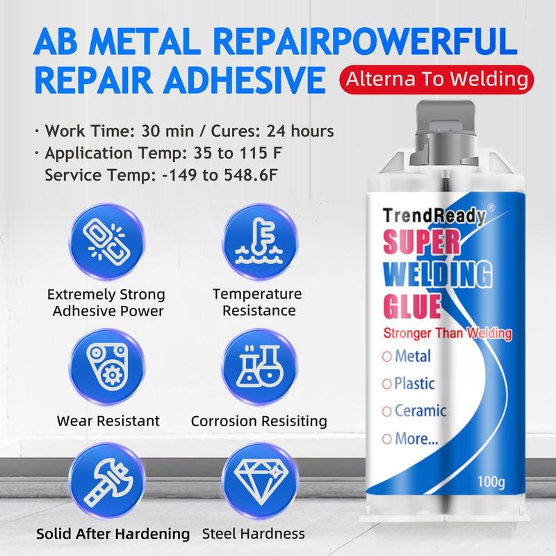Heavy Duty Weld Waterproof Epoxy Casting Adhesive - Fast Repair Multi-Purpose Glue for Repairing Tile, Metal, Plastic, Ceramics, Wood - AB Epoxy Adhesive Super Glue with Accessories, Wear-Resistant, Waterproof, Oil-Resistant Heavy Duty Weld Waterproof Epoxy Casting Adhesive - Fast Repair Multi-Purpose Glue for Repairing Tile, Metal, Plastic, Ceramics, Wood - AB Epoxy Adhesive Super Glue with Accessories, Wear-Resistant, Waterproof, Oil-Resistant
