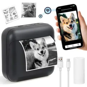 Thermal Mini Printer, Portable Inkless Printer, Ideal for Photos, Notes, Journals, School, Office, Home, Compatible with iOS and Android