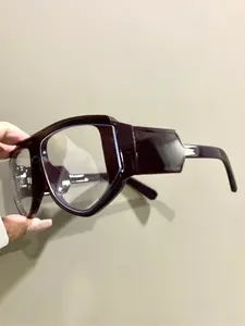 Large Frame Flat Top Glasses, Novelty Wide Frame Legs, Fashion Trend Eyewear, Stylish Glasses for Men and Women, Stylish Trendy Eyewear