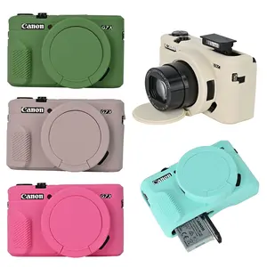G7XII G7XIII Soft Rubber Silicone Case For Canon PowerShot G7X Mark II III G7X2 G7X3 Armor Body Cover Skin With Len Protector