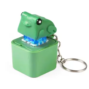 Croaking Frog Keychain, Replaceable Battery Croaking Frog Keychain,April Fool's Day gift, Fun Fidget Toy Keychain with Colored Lights and Sounds