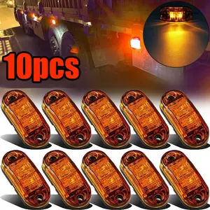 10pcs 12v 24v Led Side Marker Lights for Lorry Trailer Trucks Caravan Side Clearance Marker Led Light Lamp Yellow Red White