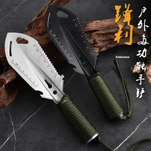 Hand Shovel Outdoor Multi-Functional Portable Garden Digging Tool, Wild Vegetable Sea Gathering Soil Home Flower Planting Mini Military Spade