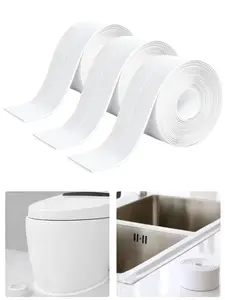 White Waterproof Caulk Tape 3.2m Self-Adhesive Sealing Tape for Bathroom Kitchen Sink Toilet Tub Edges Easy Application & Durability