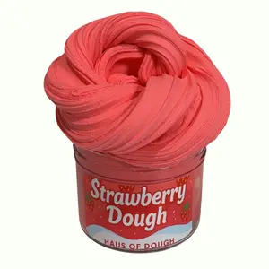 Haus of Dough Strawberry Dough Slime - 95% Soft Clay, Fresh Juicy Scent, Smooth & Non-Sticky Texture, Limited Edition ASMR Sensory Play