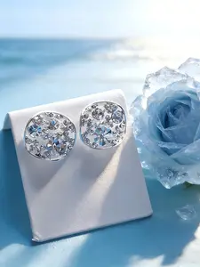 1Pair Obsessed Hollow‑Out Irregular Square Pave Crystal Stud Earrings｜Pierced Must‑have Graduation 2026 & St. John’s Day Bestie Gift, Luxury Sparkly Jewelry for Women Summer Party & Daily Wear