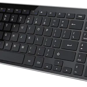 2.4G Wireless Keyboard Stainless Steel Ultra Slim Full Size with Numpad for Enhanced Typing Experience