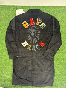 BAPE Black Japan Corduroy Black Down Work Jacket Size XL