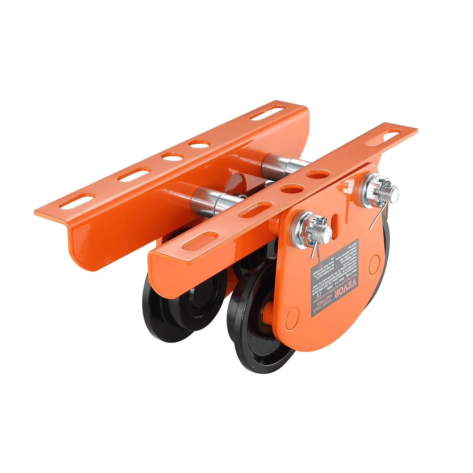 【SummerFinds】VEVOR Electric Hoist Manual Trolley,  2200 lbs/1 Ton Capacity for PA200 PA250 PA300 PA400 PA500, Push Beam Trolley with Dual Wheels, 2.68"-4.33" Adjustable Beam Flange Width for Straight Curved I Beam