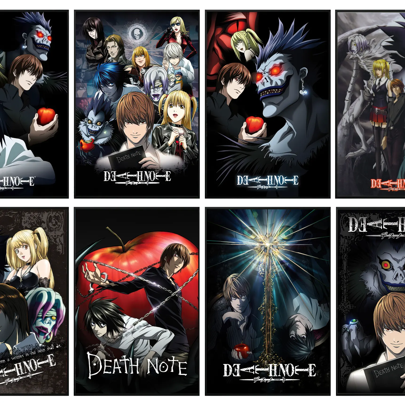 Death Note Anime Manga Poster - High-Quality Print, Bedroom Decor, Anime Room Decor, Dark Aesthetic Otaku Style Collectible, Home Room Gift for Fans