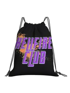 1 piece Hellfire Club 3 stranger things Portable Shopping Drawstring Bags Riding Backpack Gym Clothes Storage Backpacks 