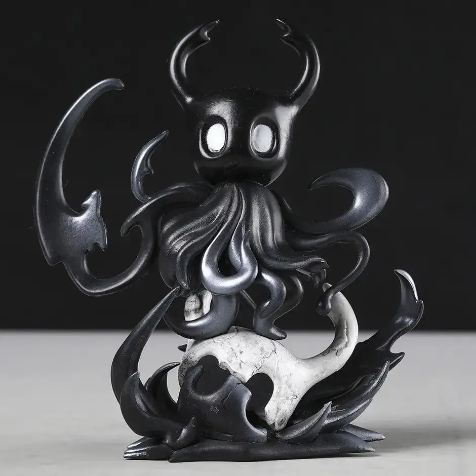 Hollow Knight PVC Figure | Detailed Collectible Figurine - Shiny Red Eyes, Trident & Skull Hand | Desk/Car Decor | Black Friday Xmas New Year Gift for Gamers
