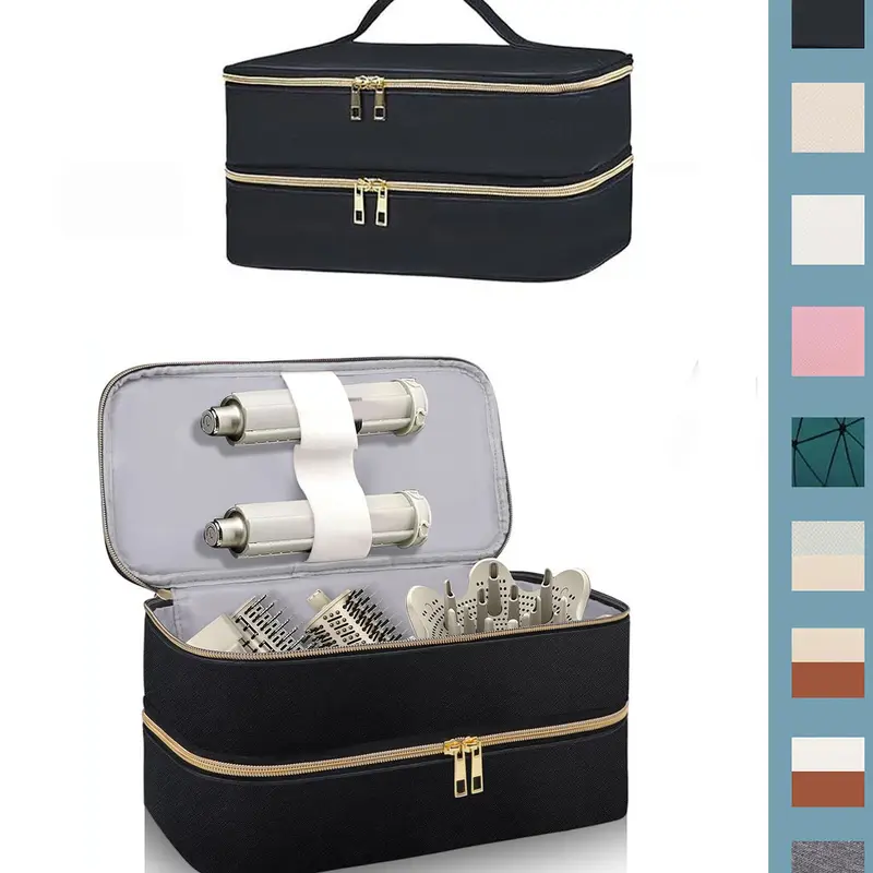 Hair Styling Hairdryer Storage Bag, Portable Travel Organizer for Hair Tools & Accessories, Dual-Layer Scissors Barber Tool Holder, Hair Diffuser, Hair Straightener Brush, Blow Dryer Brush, Hair Rollers, Travel Essentials, Brush Pouch, Pouch Bags