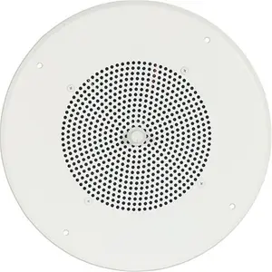 Bogen  8 in. Speaker 10 oz Magnet with T725 Transformer Bright White Grille Recessed Volume Control