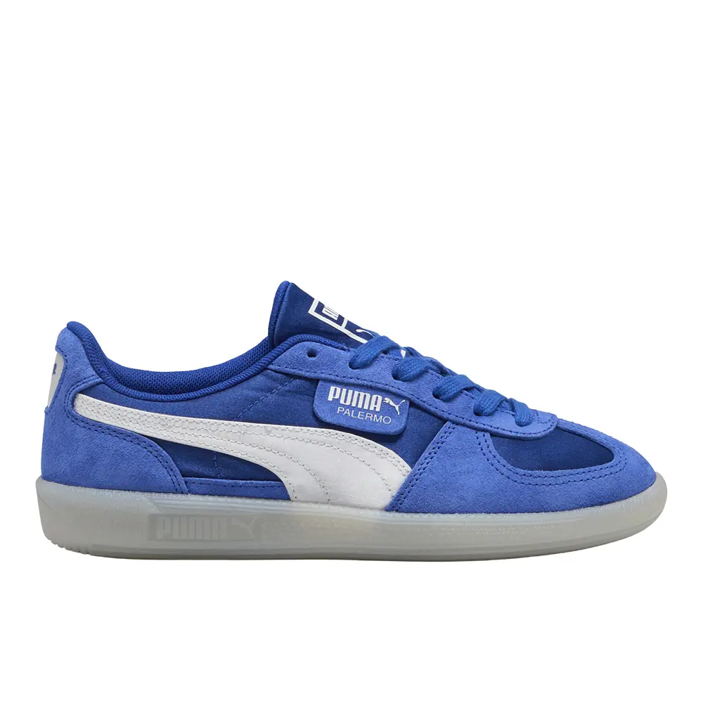 PUMA Womens Palermo Satin Lace Up Sneakers Shoes Casual - Blue