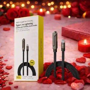 Fast Charging Foldable Bracket Data Cable 2-in-1 Data Wire Foldable Phone Tablet Stand Type-C To Type-C USB-A To Type-C As Seen on TikTok