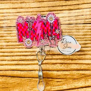 Mama Pink Badge Reel