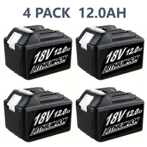 12.0Ah Replacement Battery for Makita 18V Battery Compatible with Makita 18 Volt LXT Lithium ion Batteries BL1890 BL1860 BL1850B BL1850 BL1840B BL1840 BL1830B BL1830 BL1815 BL1820 BL1820B