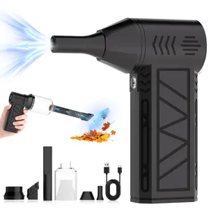 JORHUZS 2-in-1 Compressed Air Duster & Vacuum, High-Power Turbo Jet Fan, Cordless Rechargeable for Car, Electronics & Home Cleaning