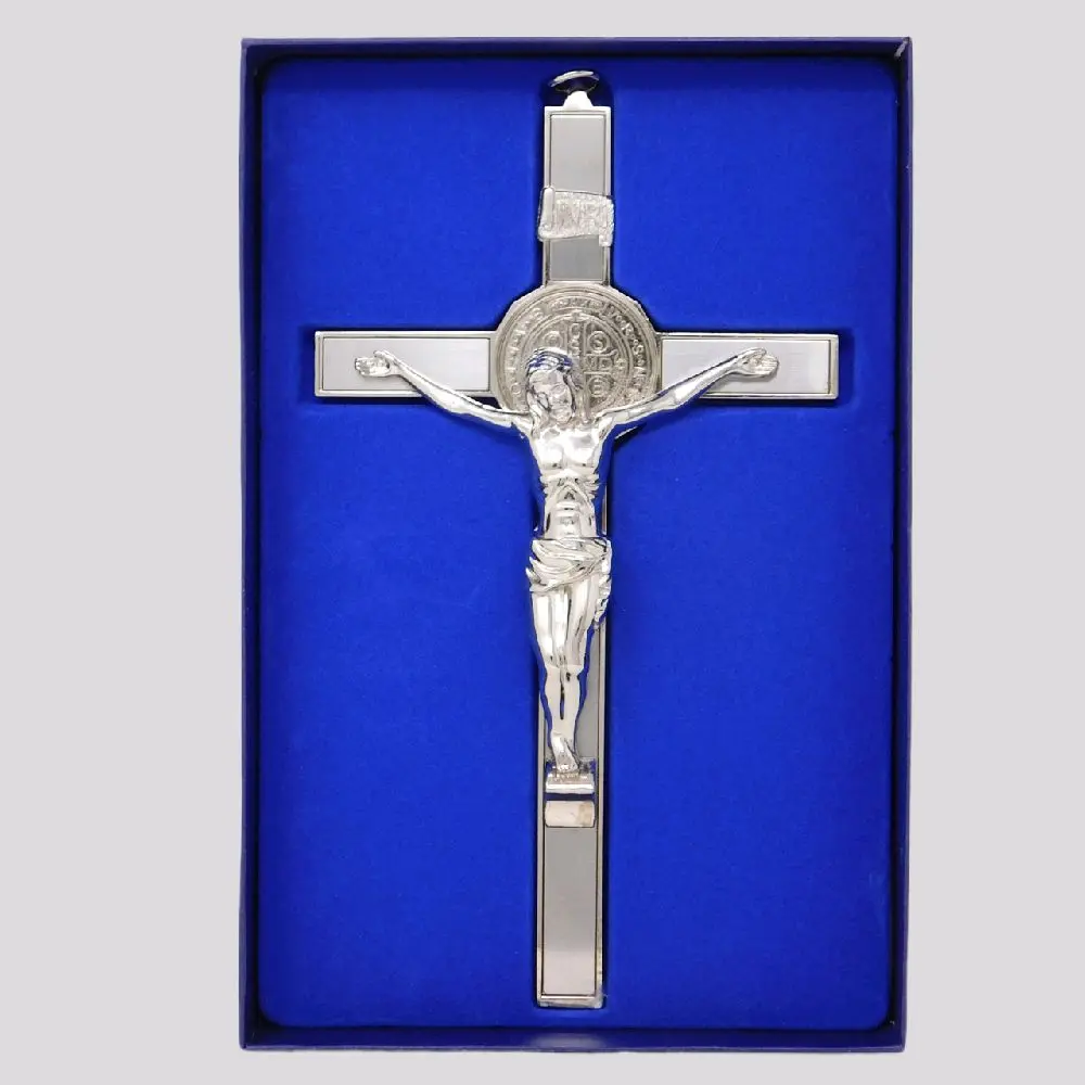 Saint Benedict 6.5" Inch Small Crucifix 19100-7 Cross Metal San Benito Jesus Brand New High Quality Cruz Crucifijo For Wall