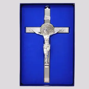 Saint Benedict 8" Crucifix 19100-8 Cross Metal  San Benito Jesus Brand New High Quality Cruz Crucifijo For Wall