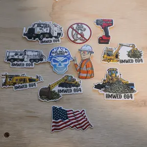 Brotherhood of Maintenance of Way Employee Division Sticker Pack, Customize it to your Local Hall,  High-Quality Laminated Trades Stickers, USA Made, Durable Vinyl, Versatile Application, Proud Blue Collar, Union stickers, Union hard hat stickers