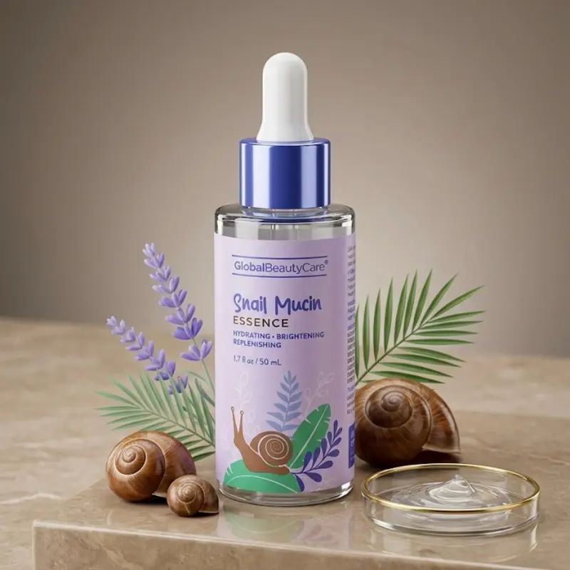 Global Beauty Care Snail Mucin Facial Serum, 50 mL Lightweight Moisturizer - Brightening Serum for Hydrating, Glowing Skin Care