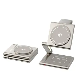 MagSafe Certified 3-in-1 Foldable Charging Station, Simultaneous Charging for Mobile Phone, Smart Watch & Earphones, Apple & Android Support