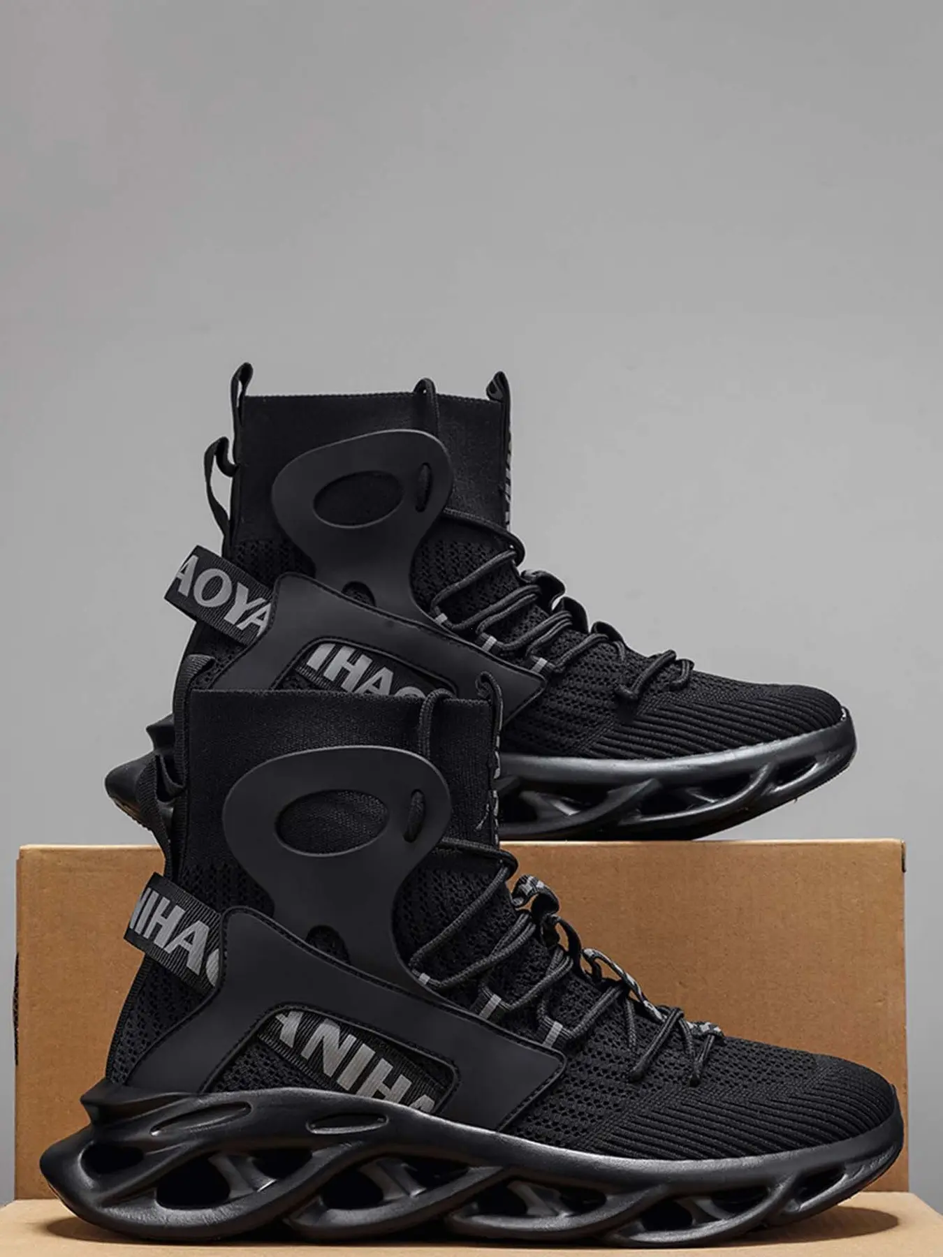 Men's Casual Mid-Top Sneakers, Breathable Textile Upper, Reflective Design, Eva Sole, Outdoor Hiking, Comfortable & Durable, Breathable Hiking Shoes