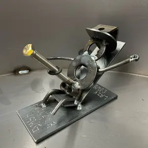 Handmade Jackin’ Cowboy Statue - Steel gag gift Decor Handmade Jackin’ Cowboy Statue - Steel gag gift Decor