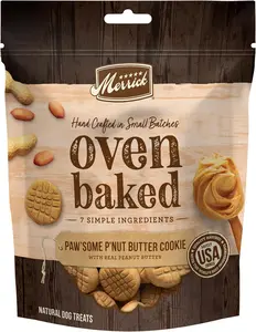 Oven Baked Dog Treats, Natural Cookies For Dogs, Paw’some P’nut Butter Cookie With Real Peanut Butter - 11 oz. Bag