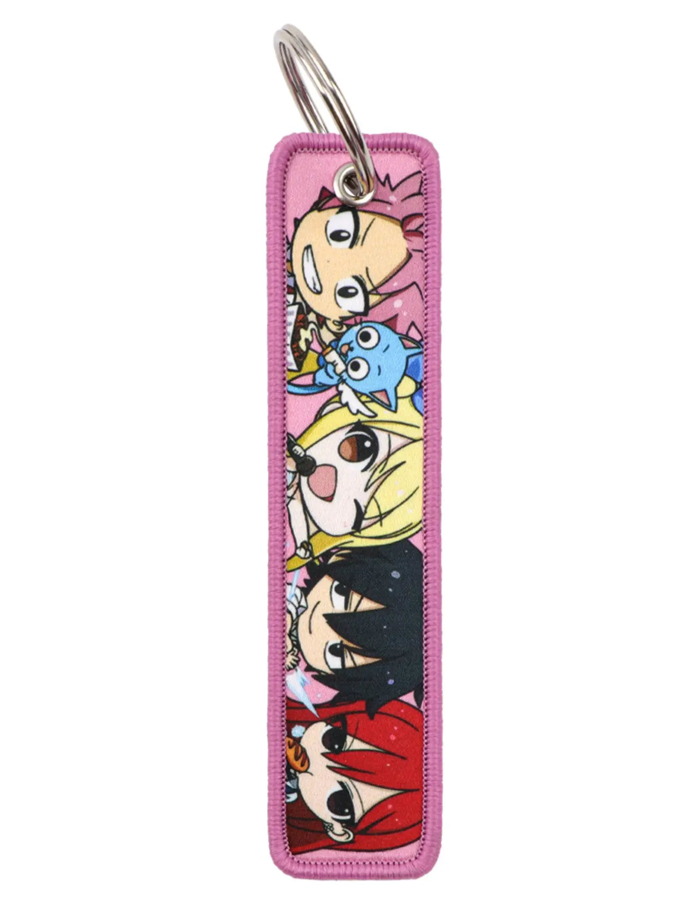 1pc Anime Character Embroidered Keychain, Cartoon Fun Design Car Key Ring, Backpack Accessory and Elegant Key Ornament