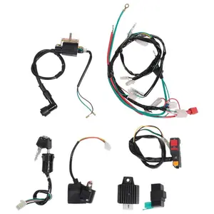 Wiring Harness CDI Ignition Coil Kit for 50cc 70cc 90cc 110cc ATV Electric Quad Vehicle, Full Vehicle Circuit Ignition