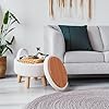 Ottoman Stool with Soft Teddy Velvet,Hidden Storage + Solid Wood Legs,Multi-Use Footstool,Seat for Small Spaces,HomeDecor,StorageHacks Ottoman Stool with Soft Teddy Velvet,Hidden Storage + Solid Wood Legs,Multi-Use Footstool,Seat for Small Spaces,HomeDecor,StorageHacks
