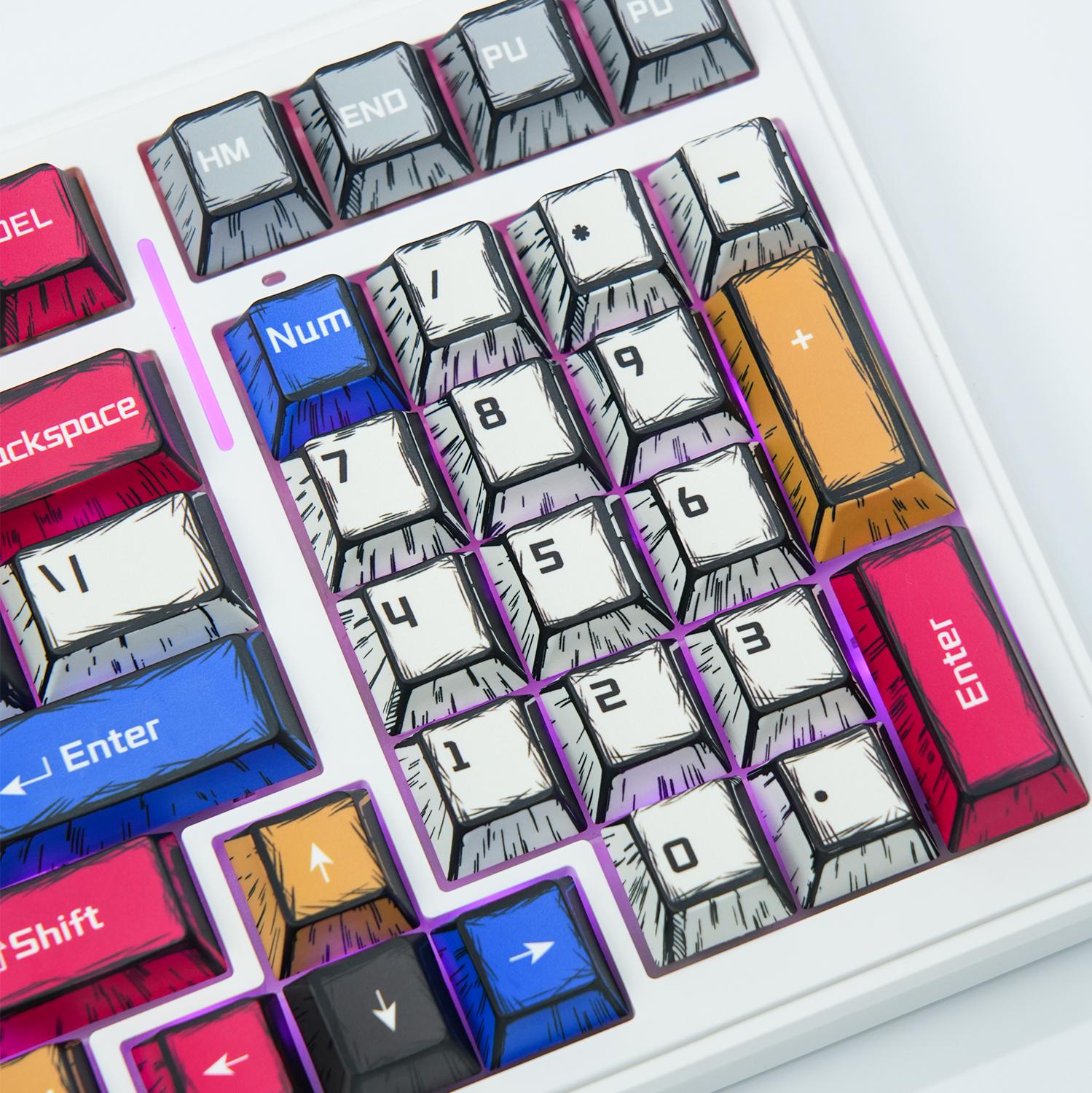 AULA MOA Keycaps 130 Keys, Cute Cloud Puppy Dye-Sub PBT Keycap Set, MX Compatible, 60% 65% 75% TKL 100% Mechanical Keyboards AULA MOA Keycaps 130 Keys, Cute Cloud Puppy Dye-Sub PBT Keycap Set, MX Compatible, 60% 65% 75% TKL 100% Mechanical Keyboards