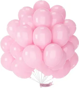 PartyWoo Light Pink Balloons 50pcs 12 Inch Pastel Pale Baby Pink Balloons for Baby Shower Gender Reveal Wedding Princess Butterfly Bachelorette Bridal Shower Birthday Party Decorations Pink-Y48