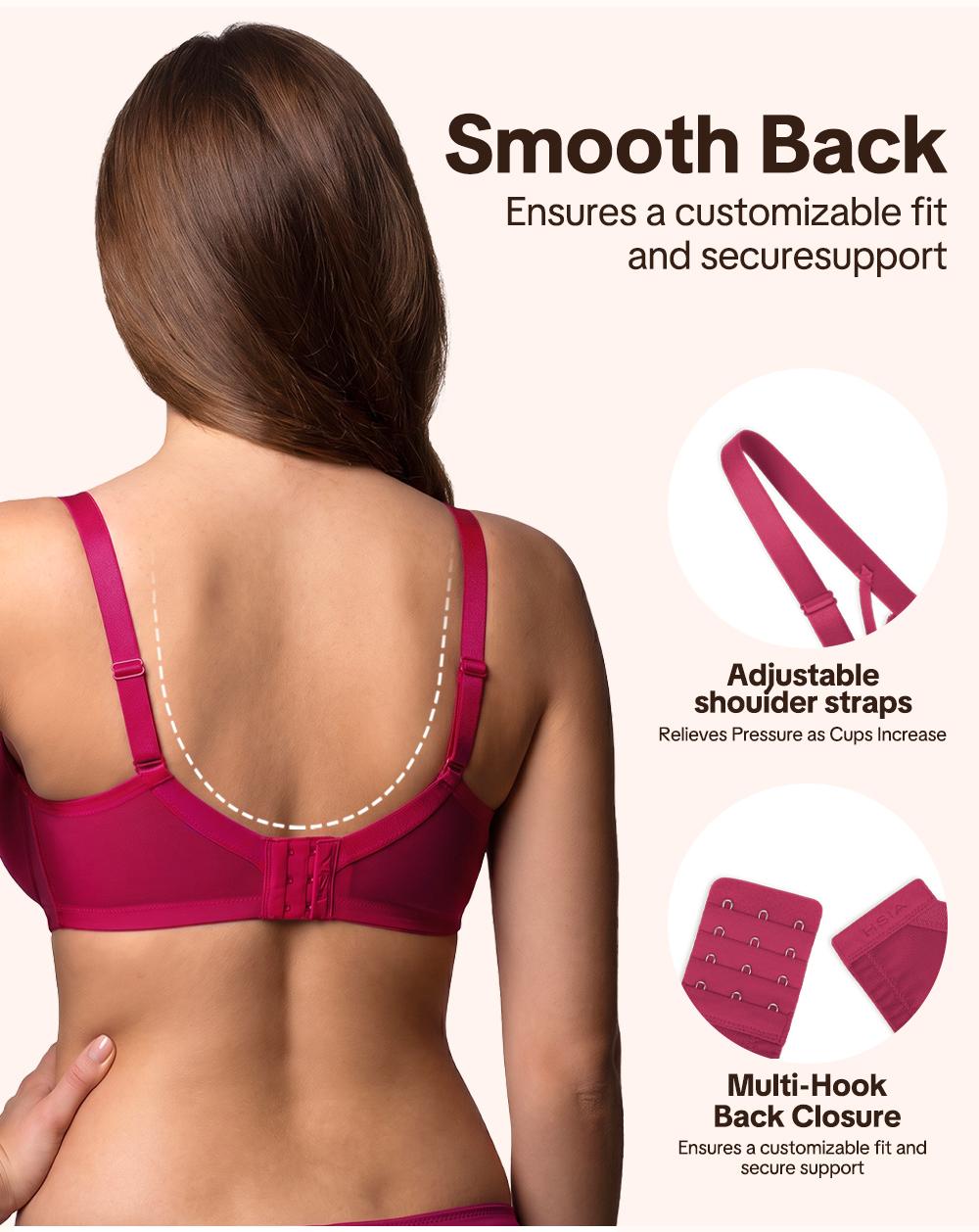 HSIA Pretty In Petals Sexy Unlined Lace Underwire Bra with Adjustable Straps for Women Plus Size Mesh Wings Non Padded Bra Full Coverage Minimizer Bra Lifting Support Daily Large Bust Bras Lightweight Comfort Brassiere Lingerie HSIA Pretty In Petals Sexy Unlined Lace Underwire Bra with Adjustable Straps for Women Plus Size Mesh Wings Non Padded Bra Full Coverage Minimizer Bra Lifting Support Daily Large Bust Bras Lightweight Comfort Brassiere Lingerie