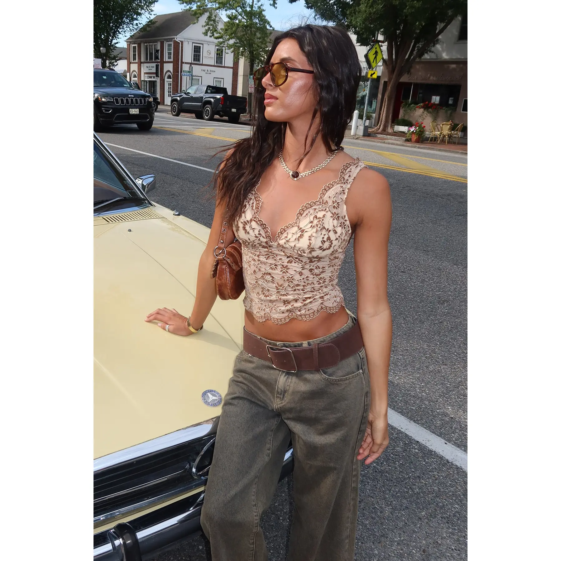 Araura Lace Velvet Floral Top Araura Lace Velvet Floral Top