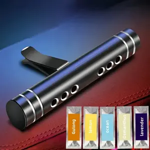 6pcs Car Air Freshener, 1 Alloy Diffuser with 5 Solid Supplementary Cores, Remove Unpleasant Odors, Automotive Interior Accessories, Car Interior Diffusers, Car Fragrance