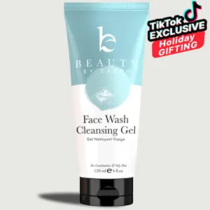 [BEAUTY BY EARTH] Face Wash Cleaning Gel - Super Fruits & Sea Kelp for Facial Cleansing Radiant Skin Nourishing Comfort Skincare Made in USA Daily Cleanser