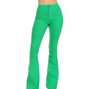 Kelly Green Bell Bottom Jeans flared  jean