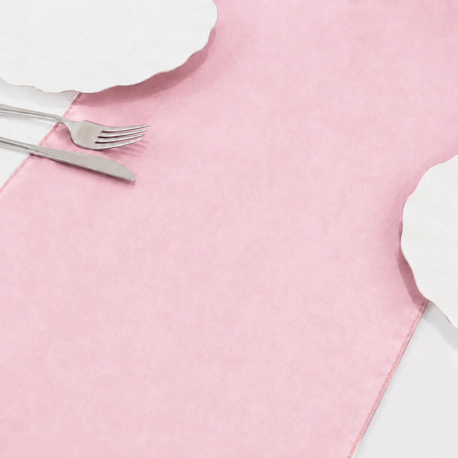 10-Pack Sheer Organza Table Runners (14"x108"), Pink Soft Lightweight Accent for Wedding, Event, Banquet Use, Banquet Table