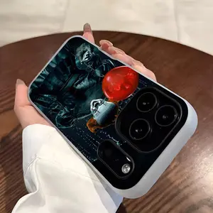 Horror Film It Pennywise Clown Phone Case Cover for iPhone 17 Air 16 e 15 14 Plus 13 12 11 Pro Max Jelly 2 in 1 Protective Case