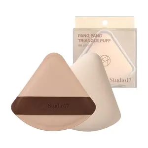 [Studio17] Pang Pang triangle puff - Latex Big Makeup Sponge for Foundation | Fluffy Cushion Puff with Narrow Tip | Korean Makeup Puff for Foundation and Powder
