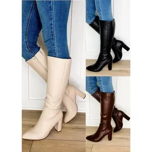 High Class Walking Faux Leather Tall Boots - 3 colors!