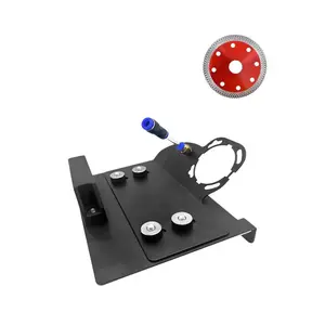 Edge Beveling Tool with 115 Saw Blade, Portable Electric Tile Beveling Machine for 45 Degree Cuts, Woodworking Cutter with Turbo Tooth Diamond Saw Blade