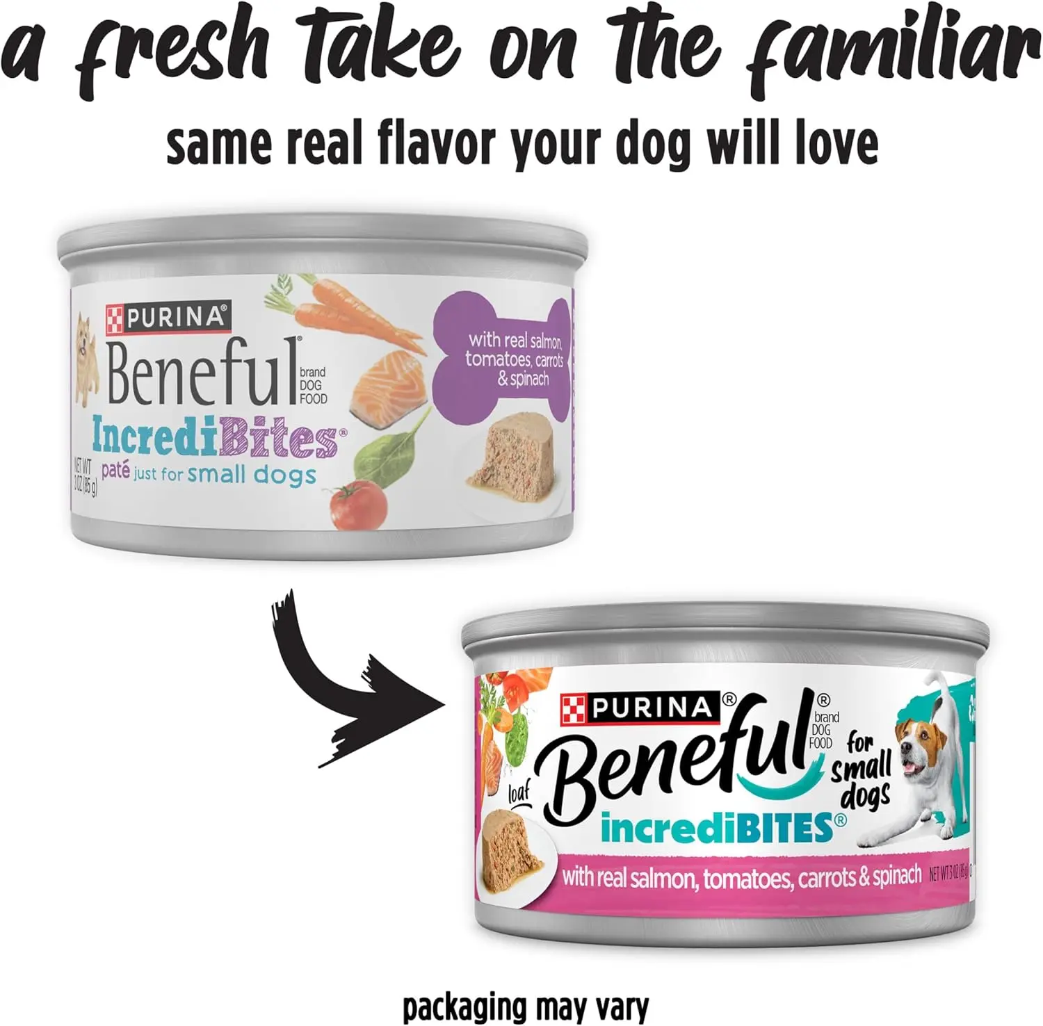 Purina Beneful Small Breed Wet Dog Food, IncrediBites Loaf With Real Salmon Recipe - (Pack of 12) 3 oz. Cans