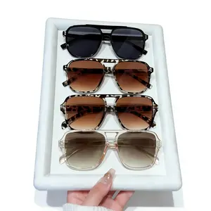 4 Pack Unisex Y2K Aviator Sunglasses Oversized Cat Eye Shades UV Protection Trendy Street Style Summer Essentials
